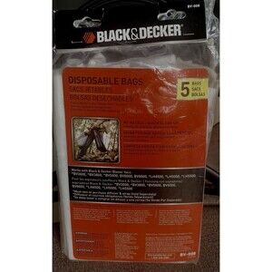 BLACK & DECKER BV-008 Disposal Bags Leaf Vacuum- White - 5pk
